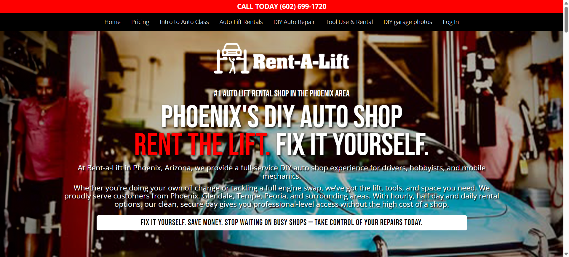 Rent-A-Lift AZ website preview