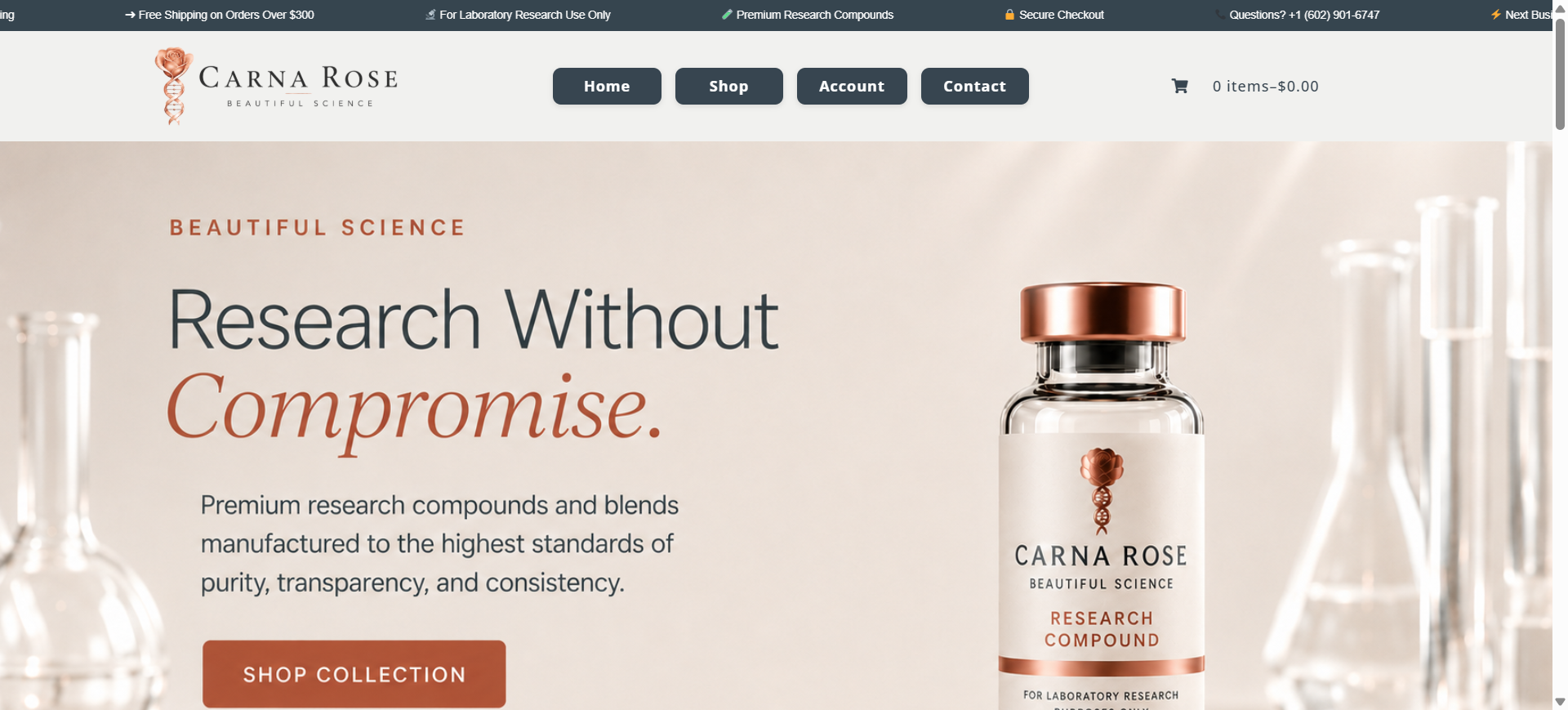 Carna Rose website preview