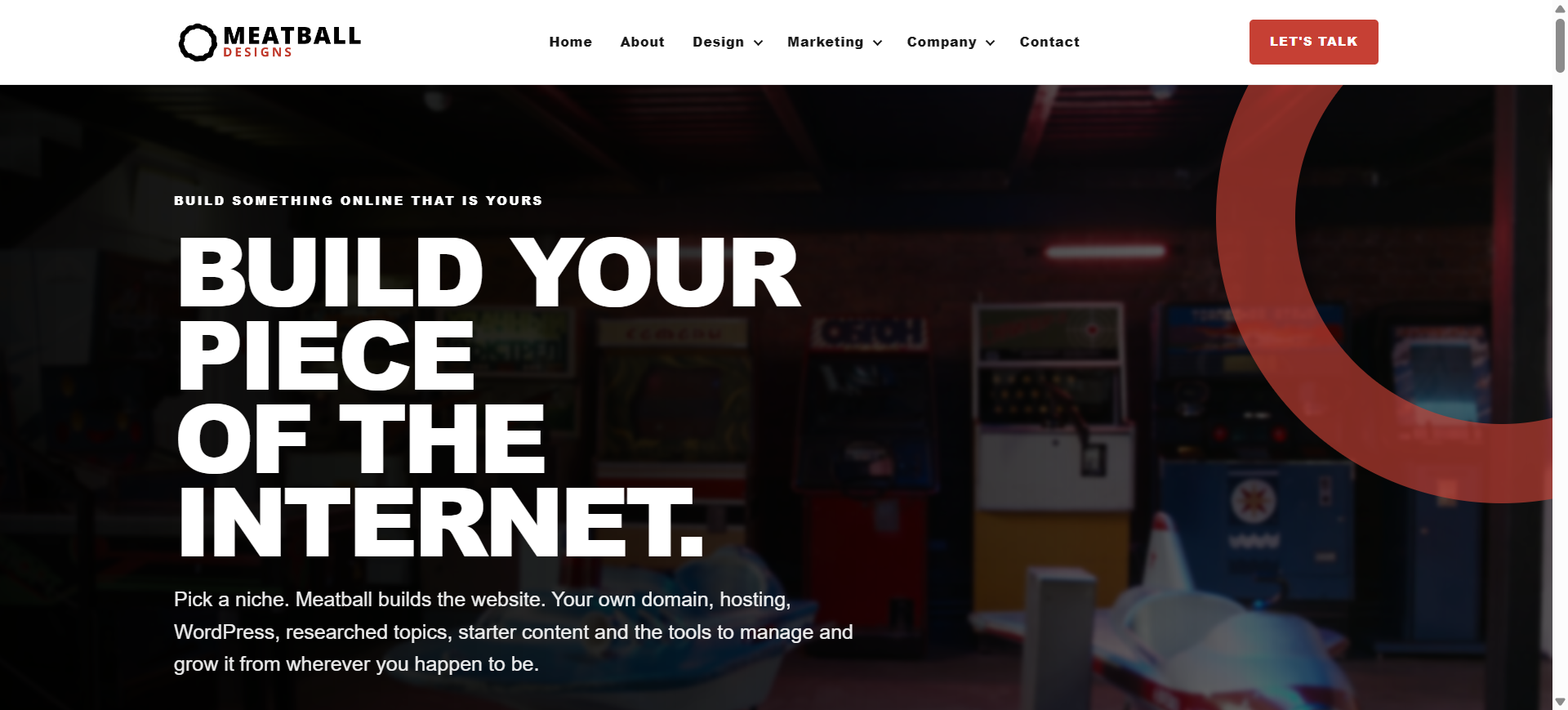 Meatball Designs website design preview